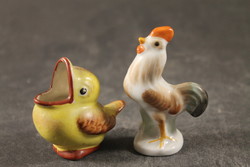 Porcelain rooster and chicken 273