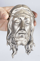 Silver head of Jesus Christ with crown of thorns