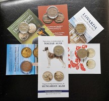 6 types of commemorative coins in one! Unc quality, kept in a capsule! Information sheet for all 6 coins!