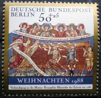 Bb829 / Germany - Berlin 1988 Christmas stamp postal clear