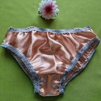 Fen015 - traditional style satin panties xl/48 - peach/grey