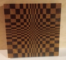 3D illusion cutting board made of hardwood, unique thick luxury