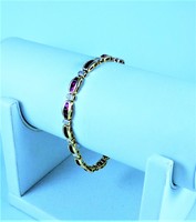 Dazzling, ﻿10k gold bracelet with diamonds and ruby gems!!!