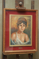 Fiatal lány - Portré, olaj festmény