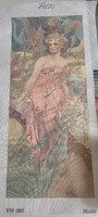 Frédo needle tapestry unstitched base - mucha seasons series