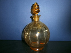 Liqueur bottle with polished stopper in honey color