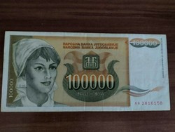 100.000 Dinár, Jugoszlávia, 1993
