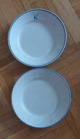 Zsolnay blue striped flat plates