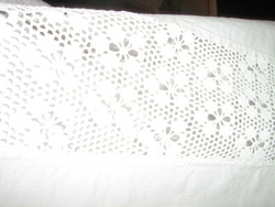 Beautiful antique vintage cushion cover with floral lace insert