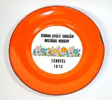 SZAKMA KIVÁLÓ TANULÓJA ORSZÁGOS VERSENY 1975 / LAMPART zománc tányér