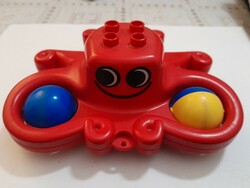 Retro lego duplo octopus rattle toy.