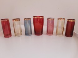 Old colorful brandy glasses
