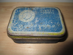 Russian tooth powder metal box