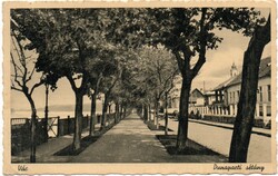 C - 266 printed postcard Vác - Danube promenade 1937 (photo by Barasits)