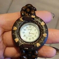 New wooden jewelry watch for thinner wrists! I don't know if it works?