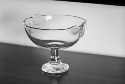A charmingly elegant, beautifully shiny serving bowl with a base