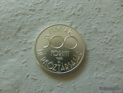 Football World Cup Silver 500 HUF 1989 bu