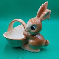 Ceramic Easter bunny with basket