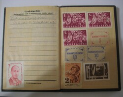 1951-1962 Union card with all stamps