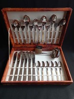 Italian inox gold-plated 25-piece cutlery set in a box