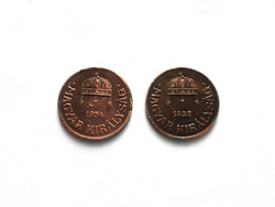 Bronze 1 penny pair 1934 - 1935 (2 pieces)