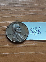 Usa 1 cent 1962 d, copper-zinc, abraham lincoln 586