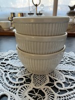Wedgwood windsor cream colored bowls with ribbed walls and clean lines - 3 pcs