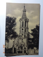 Old postcard: Sopron, parish church of Saint Michael (1956)