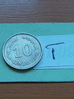Ecuador 10 centavos 1972 steel nickel plated #t