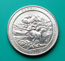 USA - ¼ dollar - 2012 - denali - alaska - commemorative coin - usa national parks