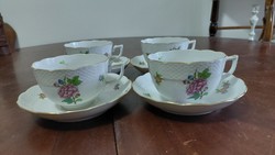Herend Eton patterned tea cup with base 4 pcs
