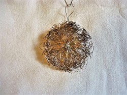 Old Christmas tree decoration - snowflake made of metal wires!