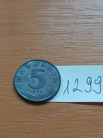 Austria 5 groschen 1966 zinc 1299