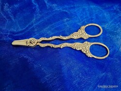 Old Swedish Nils Johan silver-plated candle scissors or fruit scissors.