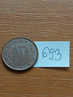 Spain 5 euro cent 1999 santiago de compostela, cathedral 693
