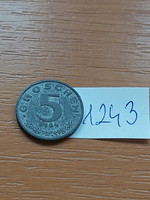 Austria 5 groschen 1964 zinc 1243