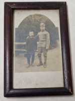 Photo of a World War I soldier in a frame