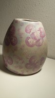 Ceramic vase, vase with purple flowers