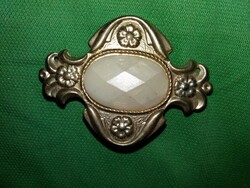 Old very nice stone brooch pin badge type 5 x 5 cm as shown in the pictures