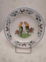Wilmhelmsburg hard ceramic wall plate with rooster