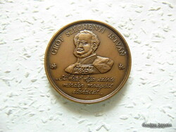 István Gróf Széchenyi bronze commemorative medal 1989 weight 29.80 Grams