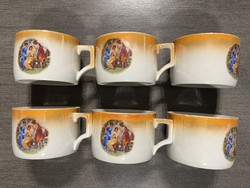 Zsolnay porcelain coffee cups with coasters!