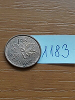 Canada 1 cent 2001 ii. Queen Elizabeth, zinc with copper coating 1183