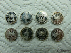 Germany 8 mini silver commemorative medals