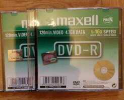 2 maxell dvds for sale together, unopened, in original cellophane packaging (even with free delivery)