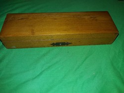 Old school one-space wooden pen holder 25 x 5 x 7 cm according to the pictures