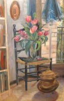 Wonderful guaranteed original ilona tokay / 1907-1988 / flower still life gallery