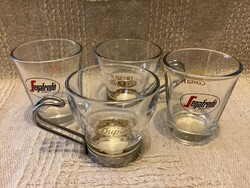 Segafredo and eduscho glass coffee glasses cups are promotional items