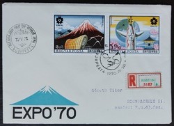 FF2623-4c / 1970 EXPO bélyegpár FDC-n futott