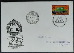 Ff3042 / 1975 75 years old Hungarian electrotechnical association stamp ran on fdc